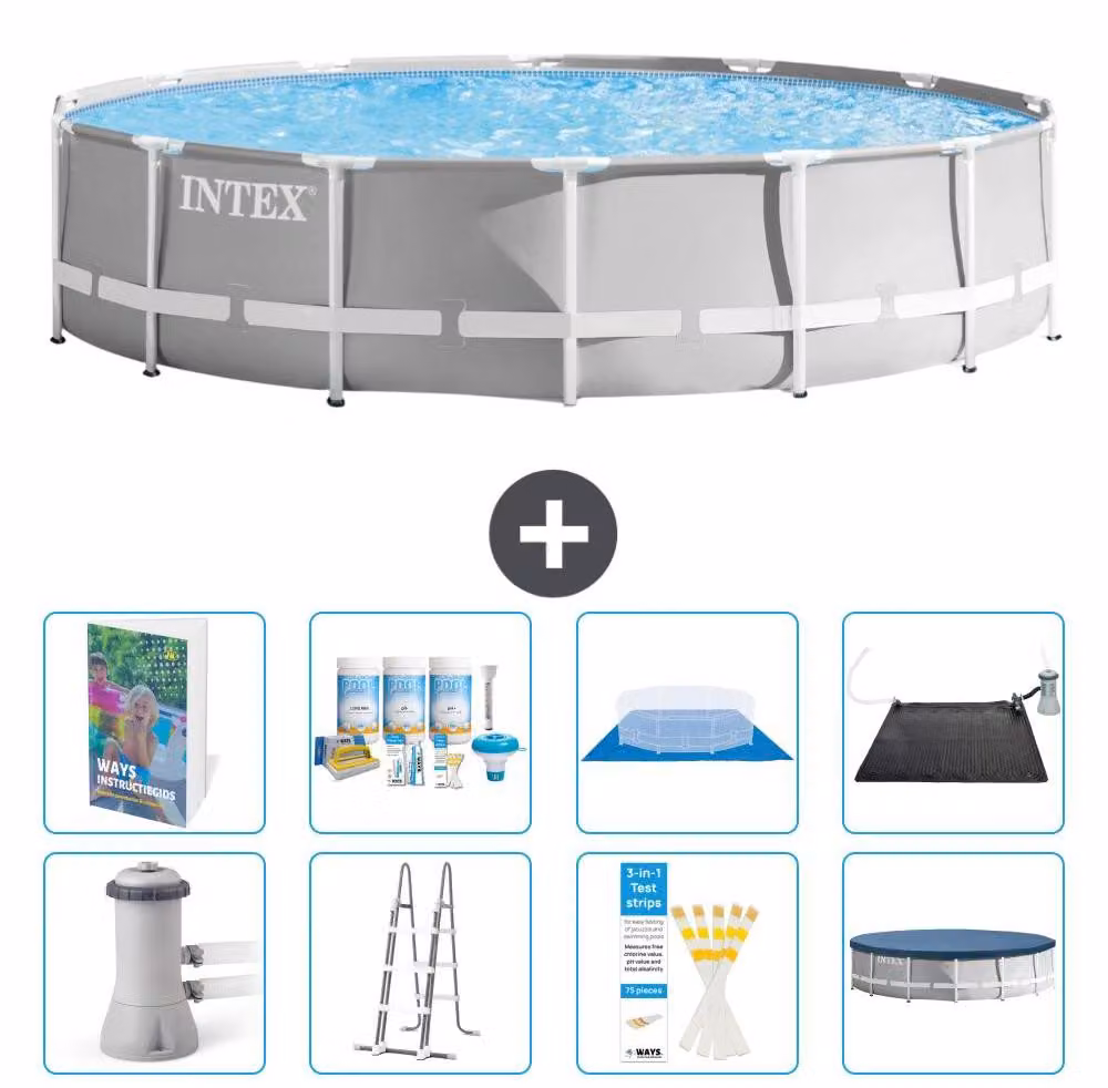 Struttura per piscina a forma di prisma - 427x107 cm - composta da 7 elementi - modello S632