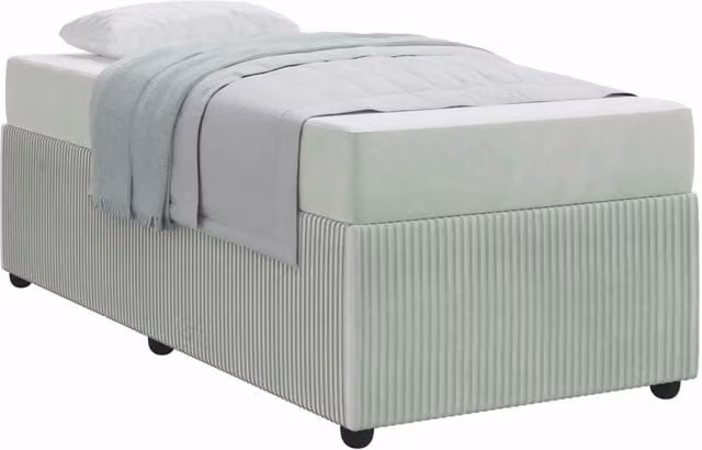 Letto singolo | Letto per adulti | Struttura del letto Grigio chiaro 90 x 200 cm Tessuto