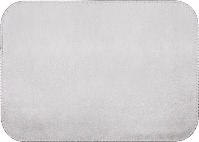Base decorativa ecopelle argento 30x45 cm