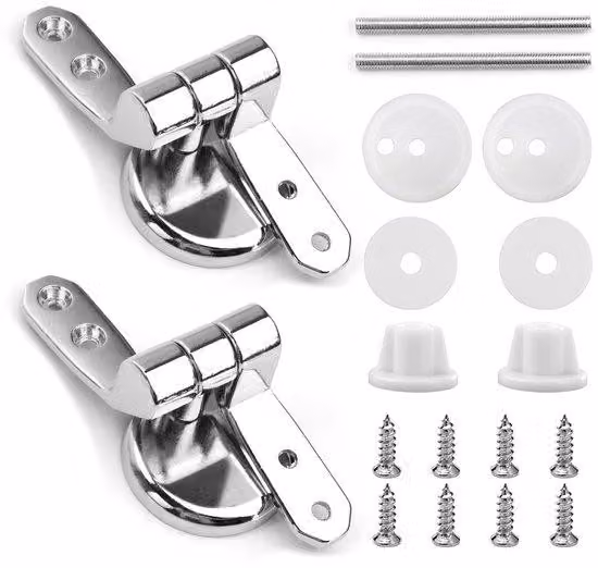 Set di cerniere in acciaio inossidabile per WC, compatibile con la maggior parte dei modelli