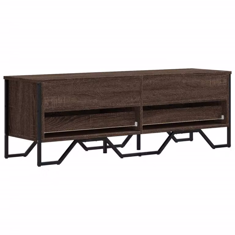 Mobile Porta TV Rovere Marrone 122x34x41cm in Legno Multistrato
