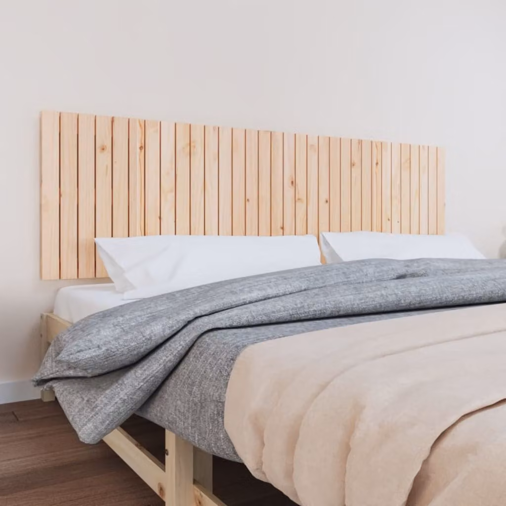 Testiera da parete vidaXL in legno massello di pino marrone L: 204 cm, H: 60 cm, P: 3 cm