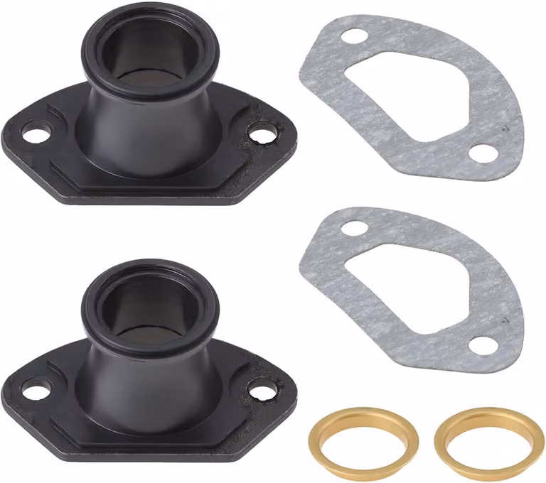 Set di collettori di aspirazione del carburante, in metallo e gomma, 2 pezzi, compatibile con motoseghe cinesi serie 4500, 5200 e 5800