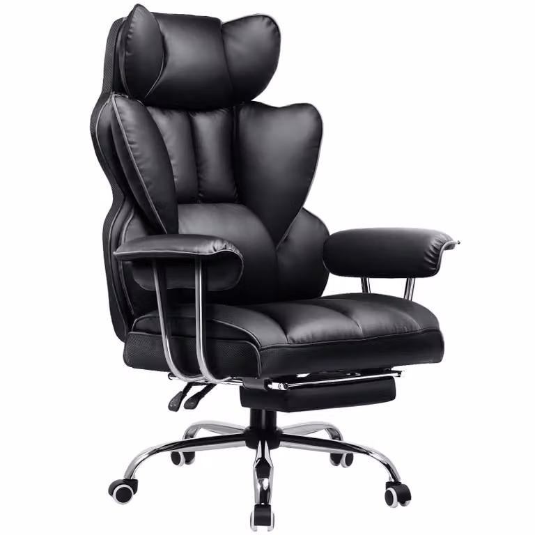 Sedia da gioco GTPLAYER, sedia da gioco, sedia da ufficio ergonomica con poggiapiedi, supporto lombare regolabile e cuscino per la testa, sedia da gioco imbottita, poltrona da gioco