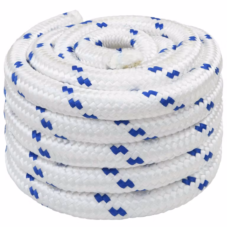 Corda multiuso vidaXL in plastica Bianco e Blu, Diametro: 30 mm, Lunghezza: 5 m
