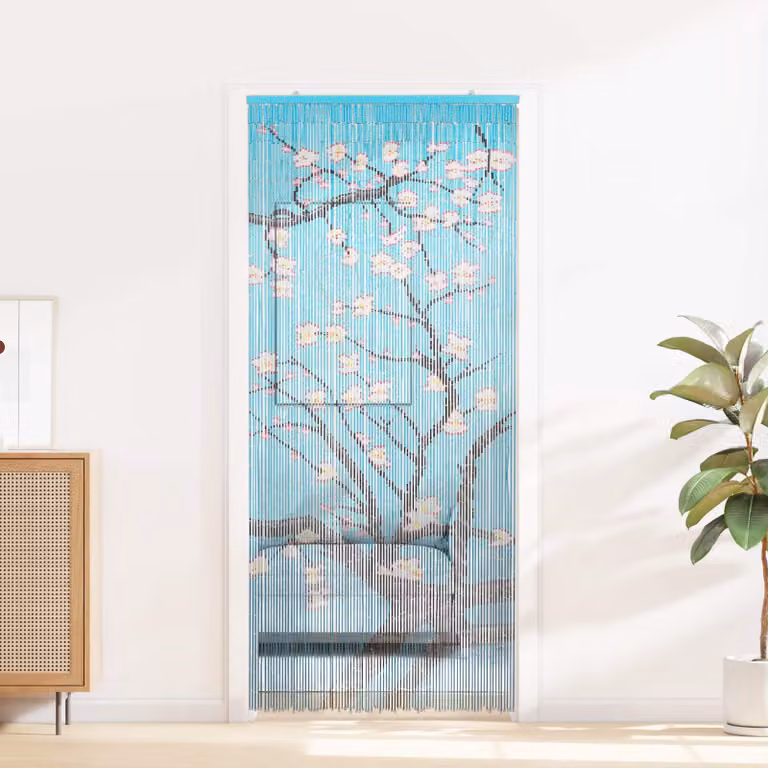 Tenda per porta antinsetti vidaXL in bambù multicolore L: 90 cm x H: 200 cm