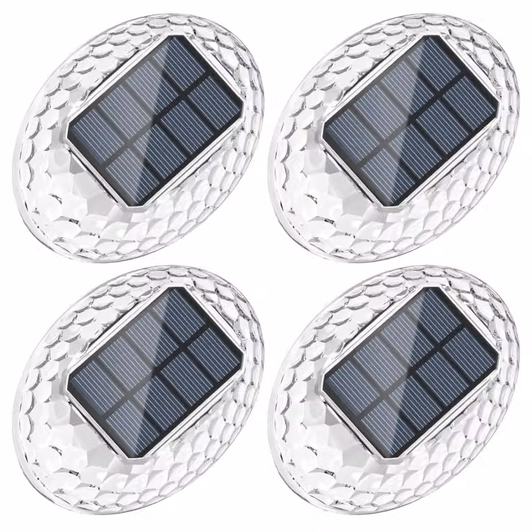 Set di 4 lampade solari, luce bianco caldo, effetto a 360°, con tecnologia LED