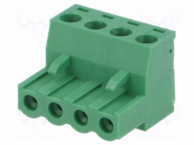 1 x Profilo di chiusura con contatto di fine corsa, contatto: 5,08 mm, corsa: 4 mm, diritto, TBW-5-4P/GN, separabile