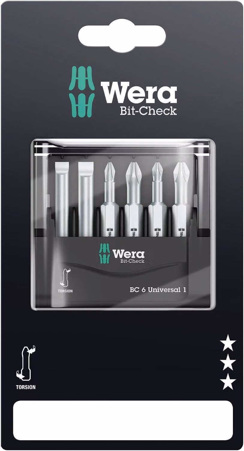 Wera 05073410001 bit di cacciavite 6 pz
