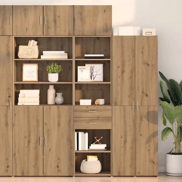 Credenza con Cassetto-Buffet-Armadio da cucina Rovere artigianale 50 x 42,5 x 185 cm