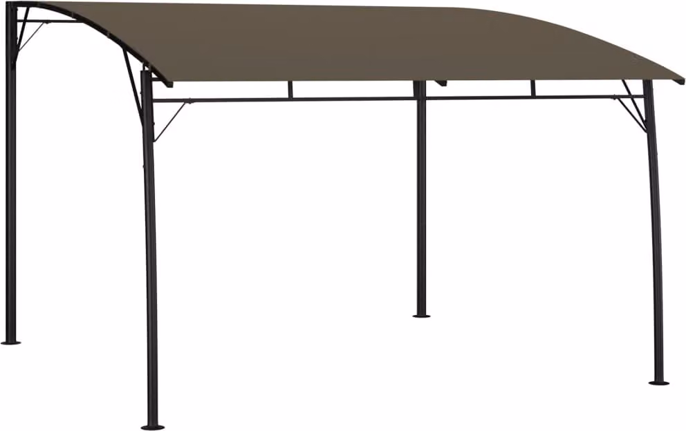 The Living Store Ombrellone da giardino 3x3x2,55 m Taupe