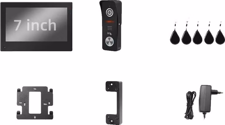 Videocitofono, touchscreen a colori da 7 pollici, rilevamento del movimento, 703HB-206BIC
