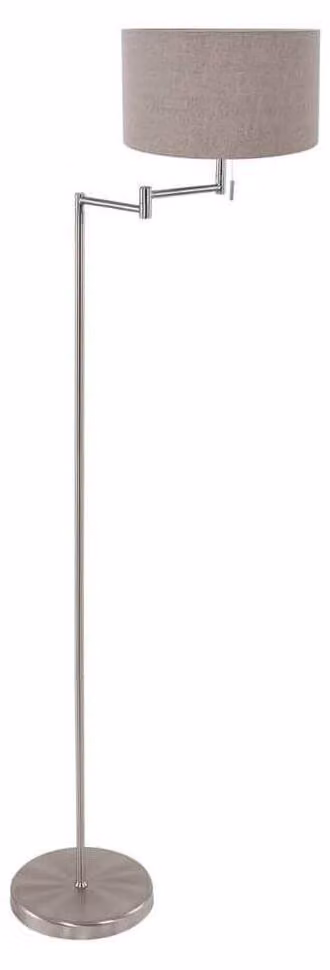 Lampada da terra - acciaio - Bella - metallo tessile - Ø 45cm - E27 - 3879ST - Mexlite