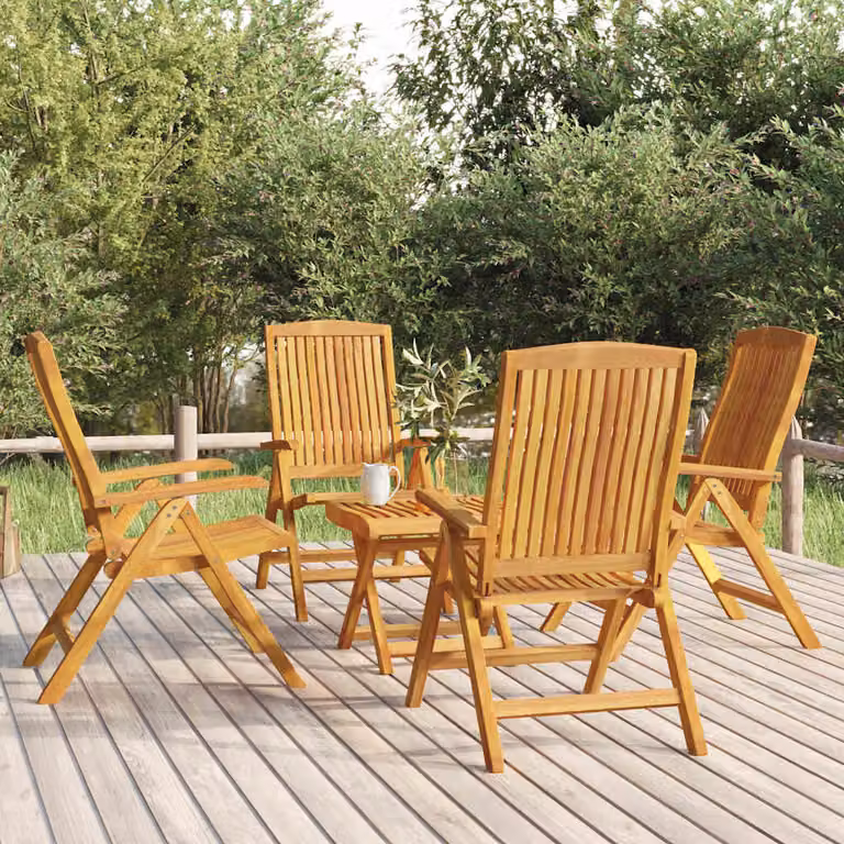 Set Salotto da Giardino vidaXL in Legno Massello di Teak Marrone 5 pz
