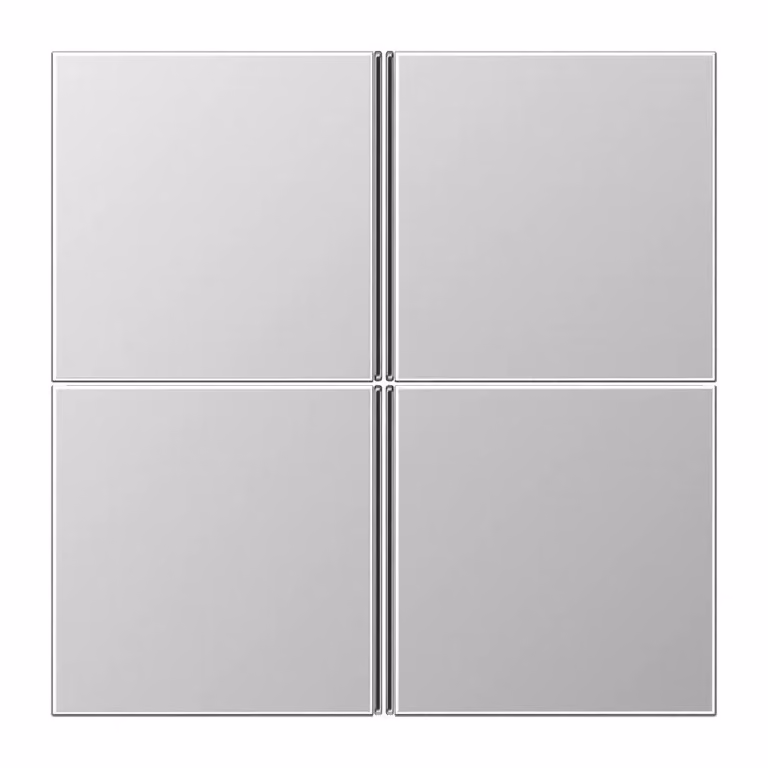 Set di chiavi in alluminio 4x completo - Piastra di copertura per interruttore in alluminio AL 2404 TSA