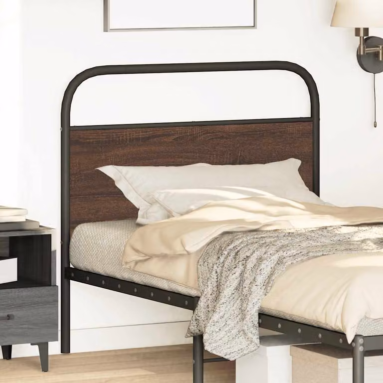 vidaXL Testiera di Ricambio Rovere Marrone 100 cm Acciaio