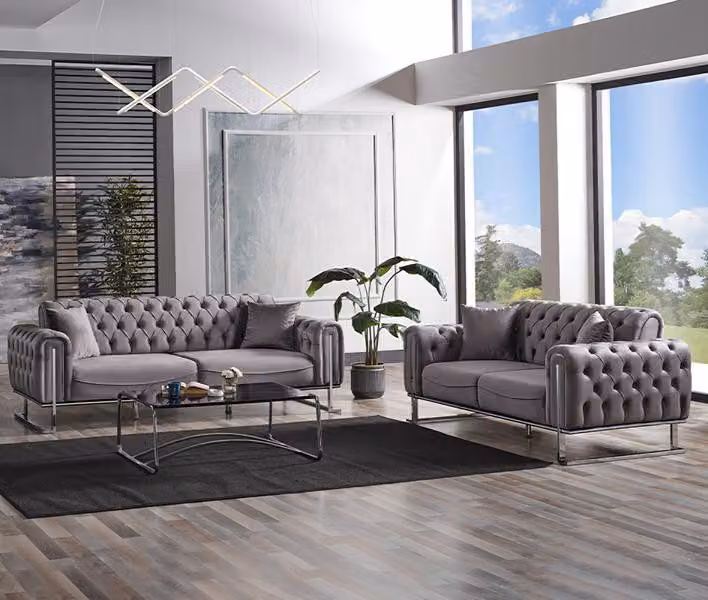 Textil Couch Sofagarnitur 3 2 Sitzer Garnitur Design Moderne Sofa Couchen