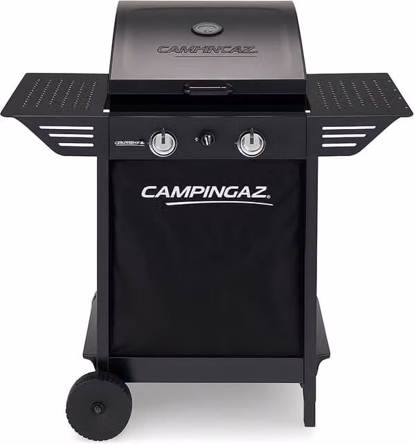 Barbecue a gas Campingaz Xpert 100L Plus da tavolo in acciaio nero con termometro e ruote