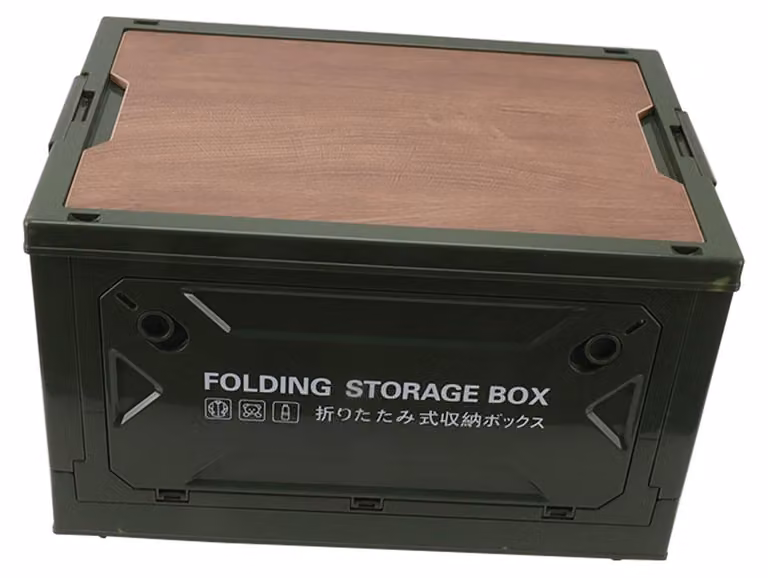 Contenitore portatile con 5 ante, impilabile e dotato di ruote, colore verde, ideale per il campeggio