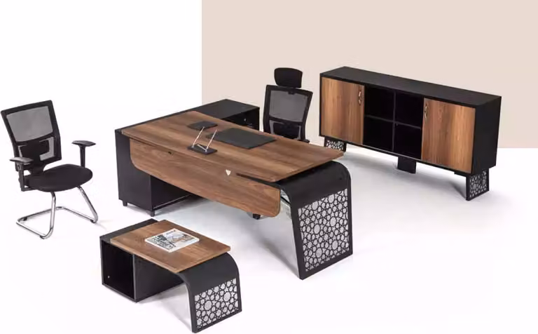 Büro Eckschreibtisch Tische Chefmöbel Designer Büroeinrichtung Tisch