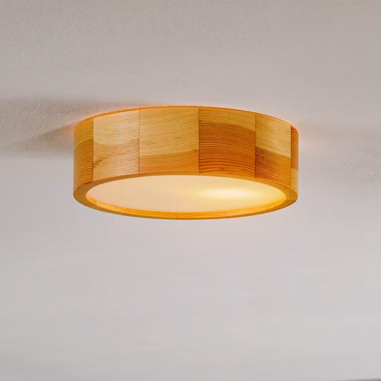 Plafoniera soffitto Kerio Lamkur, dimmerabile, Soggiorno / Sala da pranzo, Legno, Moderno, Plafoniera