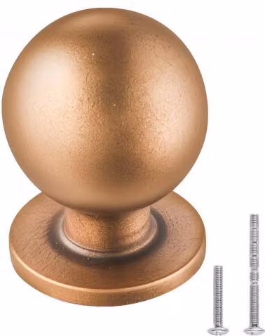Set di 12 pomelli rotondi VEVOR in lega di zinco per mobili e cassetti, colore ottone anticato opaco, diametro 25 mm