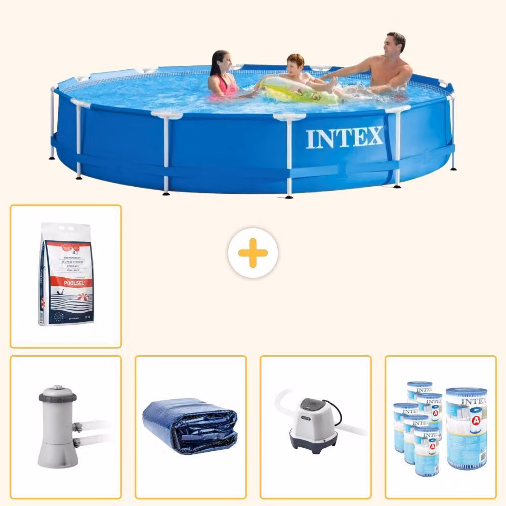 Piscina fuori terra a struttura - 366x76 cm - 6 pezzi - Modello SCB56