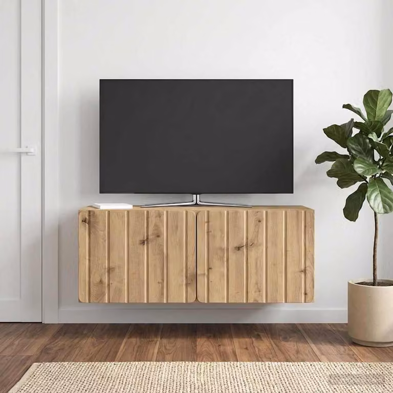 vidaXL Mobile Porta TV da Muro Moderno in Rovere Marrone L: 78,5 cm, P: 31 cm, H: 30 cm