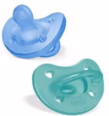 Set di 2 Gommotti Chicco Soft in Silicone per Bambini 6-16 Mesi Verde e Azzurro