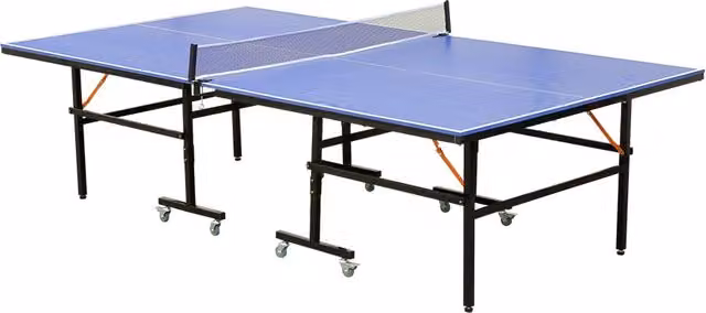 Tavolo da Ping Pong Pieghevole con Tendirete per Esterno Azzurro