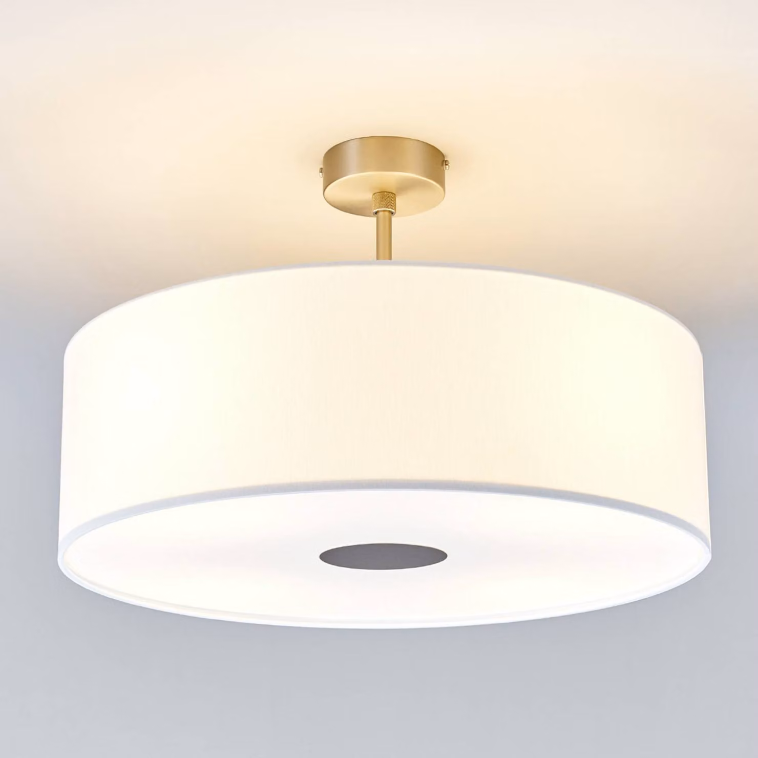 Plafoniera soffitto Gala Quitani, Bianco / Opale, Soggiorno / Sala da pranzo, Alluminio, Moderno, Plafoniera