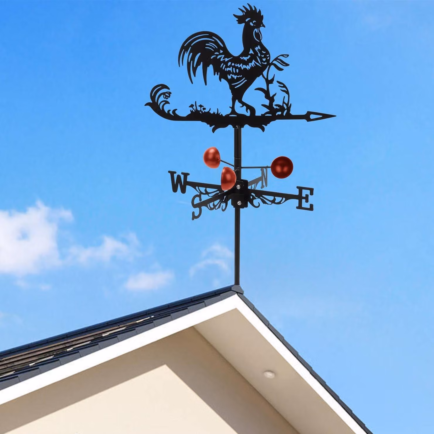 Vane decorative in metallo per giardini e tetti