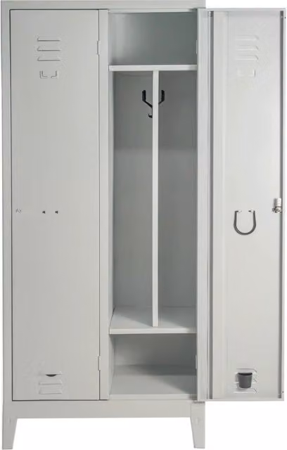 Armadio spogliatoio a 2 posti con tramezza sporco/pulito CASTELLANI SHOP, L/P/H: 97 x 38 x 180 cm