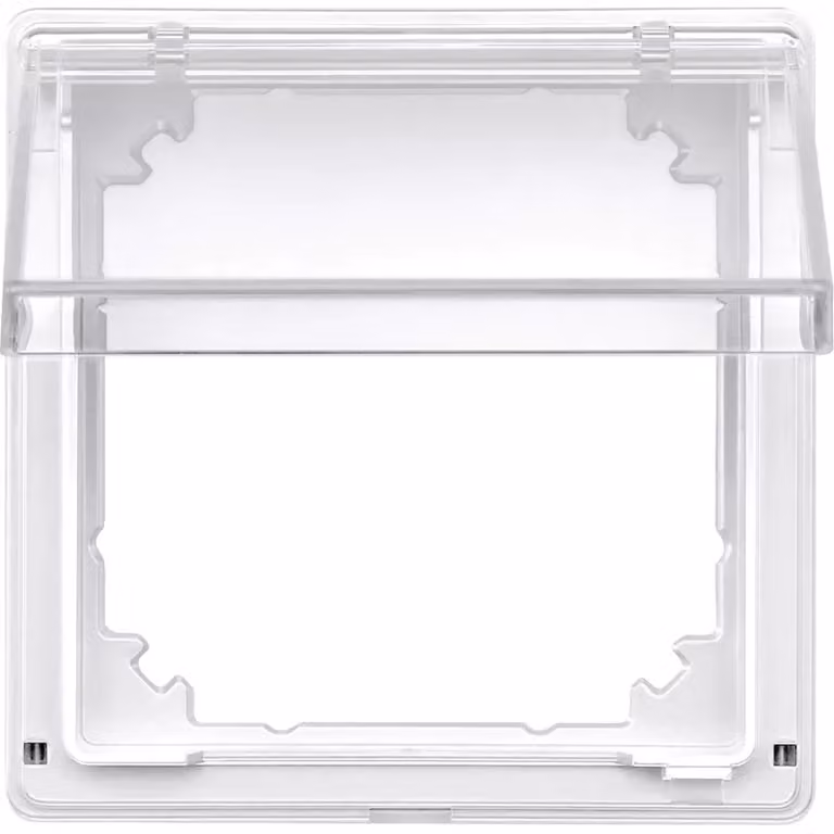 Anello distanziatore con coperchio ribaltabile trasparente, bianco polare, AQUADESIGN