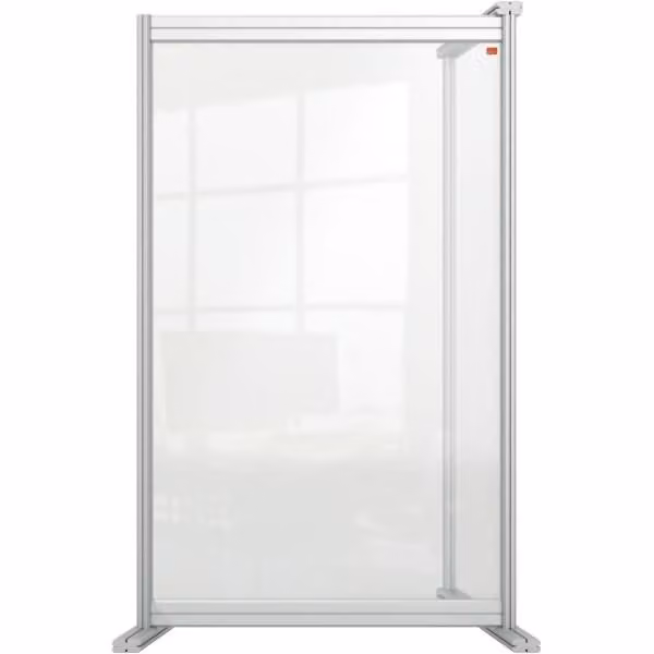 Divisorio per scrivania allungabile Premium Plus telaio in alluminio acrilico 600x1000 mm trasparente