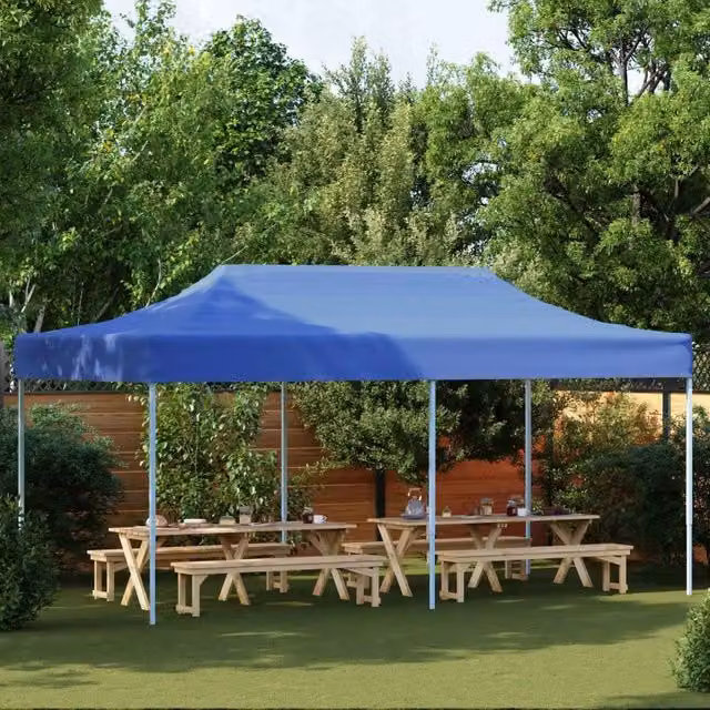 Tenda Party-Tenda da festa Blu 291 x 580 x 315 cm Tessuto Oxford 205053