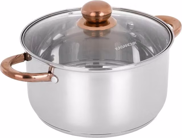 Pentola 24 cm acciaio inox Meravigliosa con coperchio