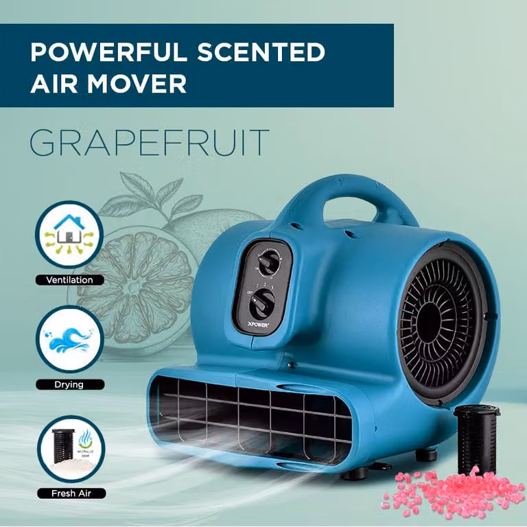 Ventilatore, circolazione ad alta velocità, timer regolabile, colore blu