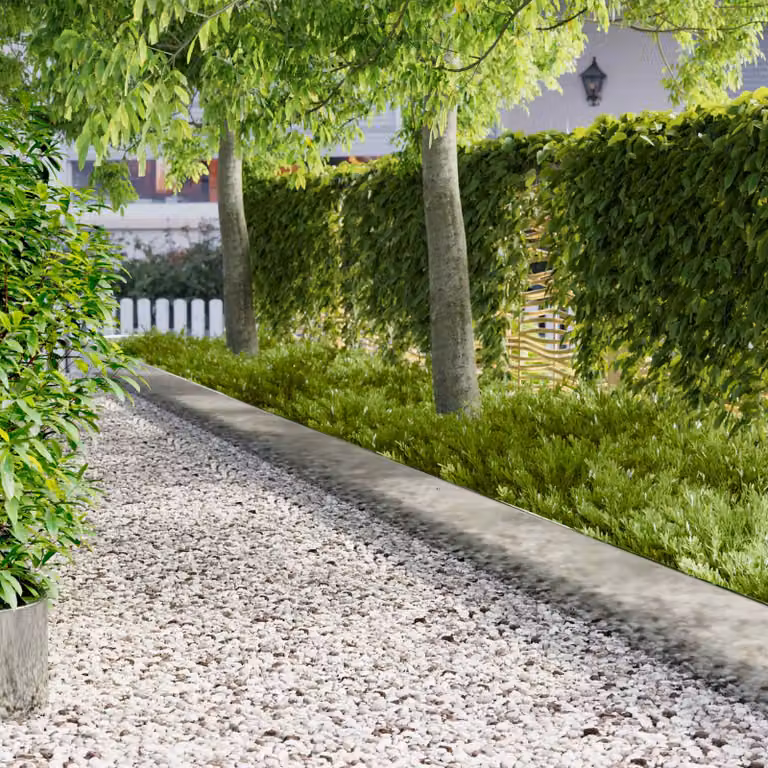 Set di 20 bordure per prato vidaXL in acciaio color argento, 103 x 30 cm