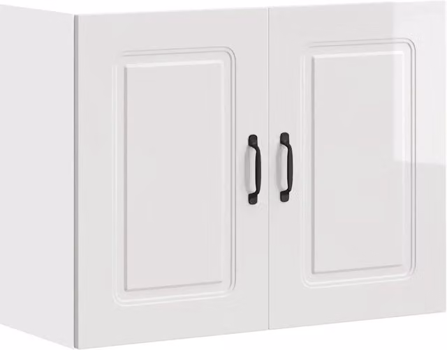 Mobile da cucina a parete Kalmar Bianco Lucido in Legno Multistrato L: 80 cm, H: 60 cm, P: 30 cm