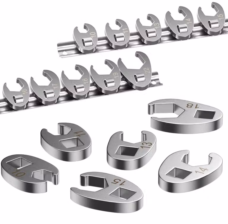 Set di chiavi a bussola - 10 pezzi - da 10 mm a 22 mm - attacco 3/8 pollici - Acciaio al carbonio