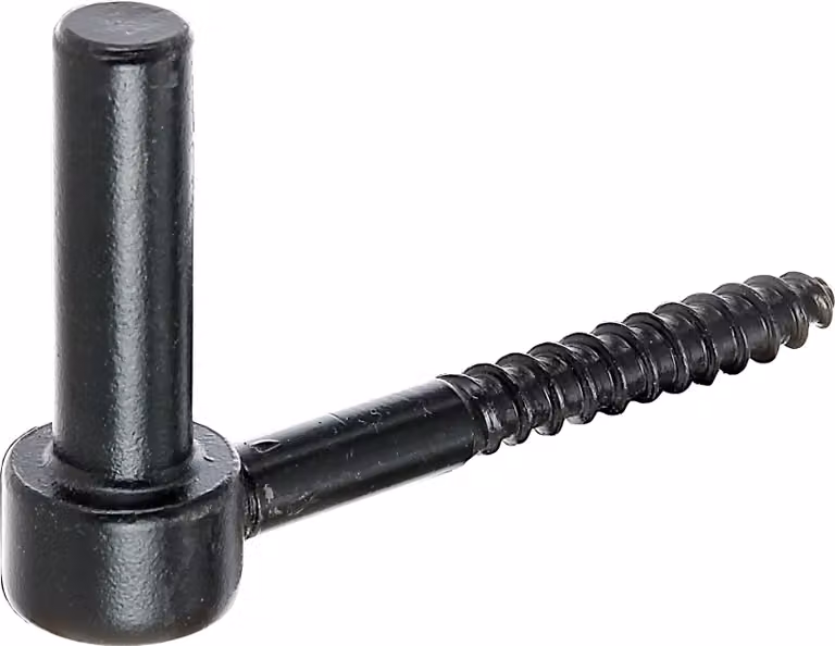 Alberts 306434 Staffa per avvitamento, gancio a J, con filettatura tagliata, rivestimento nero per immersione, Ø14 mm, lunghezza 105 mm, set da 3