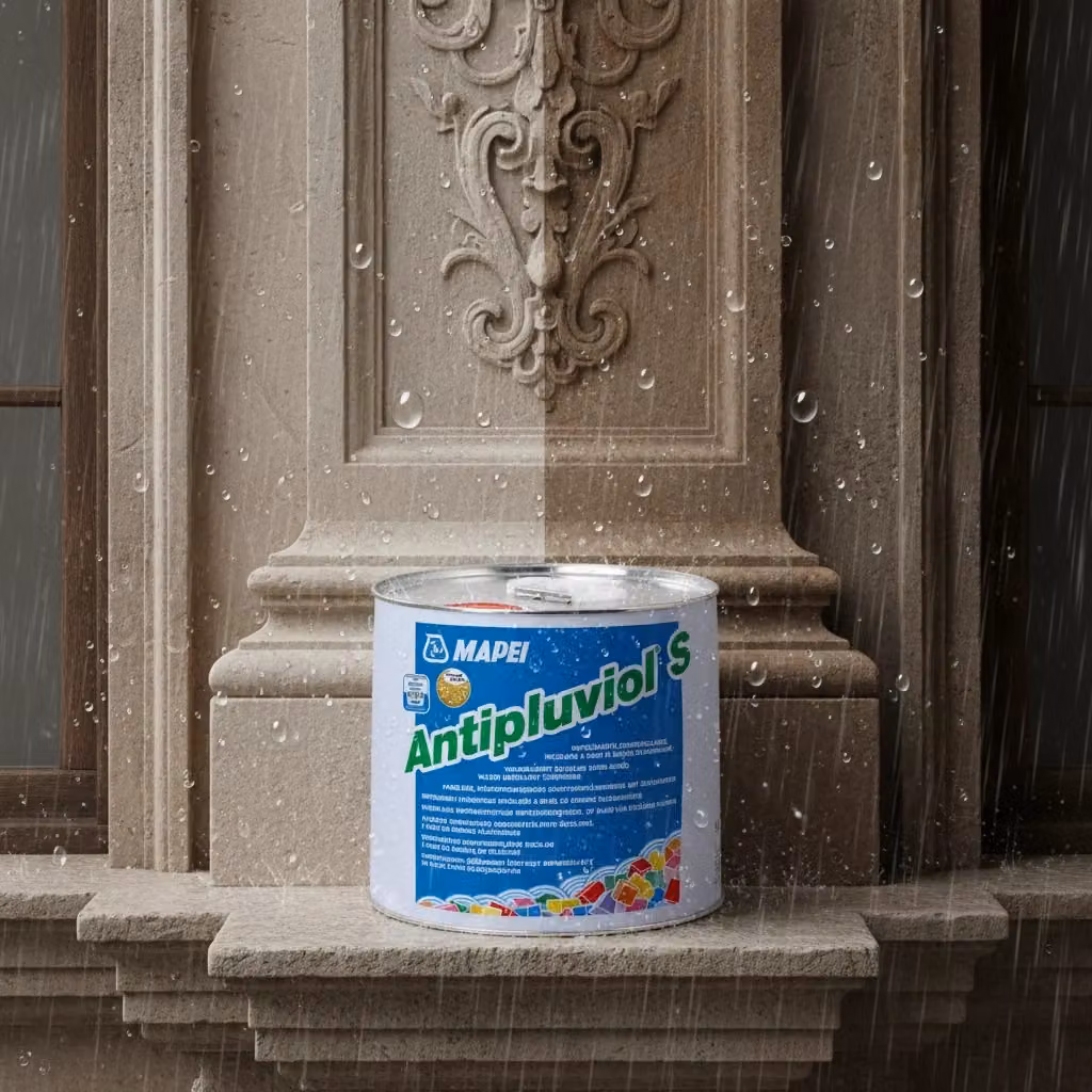 Impregnante idrorepellente Mapei Antipluviol incolore a base solvente per muratura, 5 kg – 2