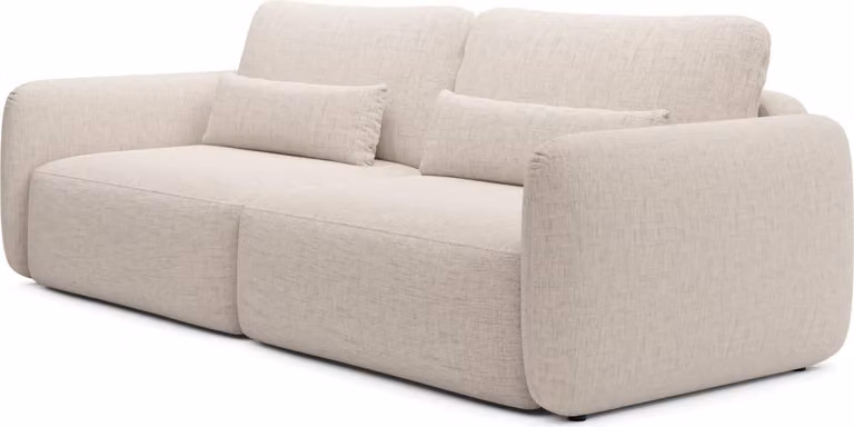 FURNLUX Divano Mossa Beige e Nero 238cm / Colore principale: Beige / Dimensioni: 238 x 87 x 103 cm
