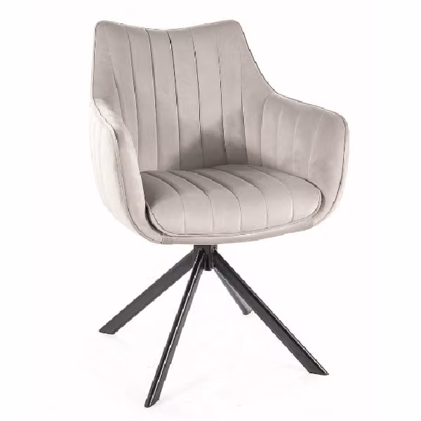 Sedia girevole OTO 1 - grigio chiaro / nero