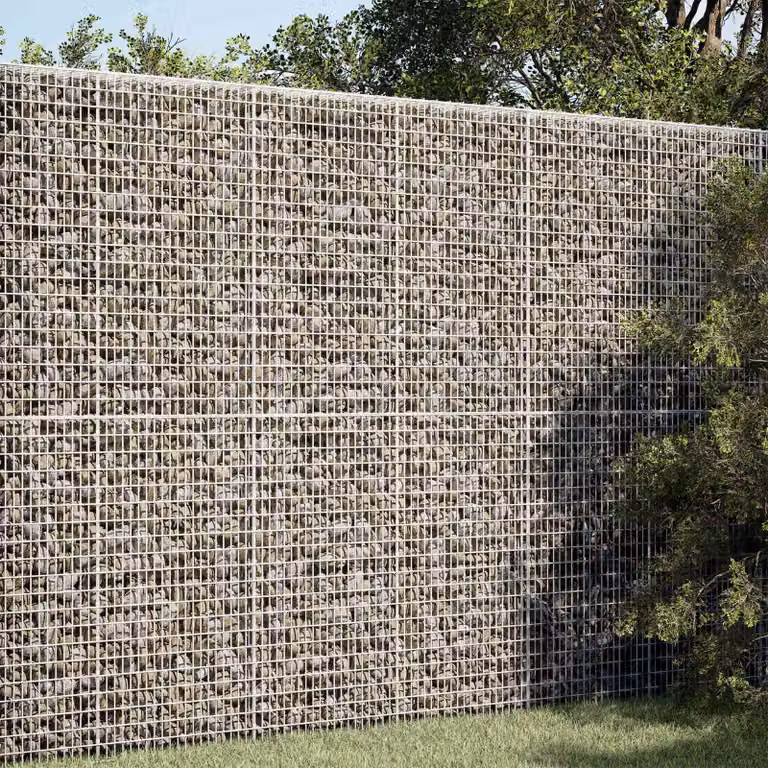 vidaXL Gabione con Filo da 3,5 mm e Rete da 5x2,5 cm 150x50x200 cm