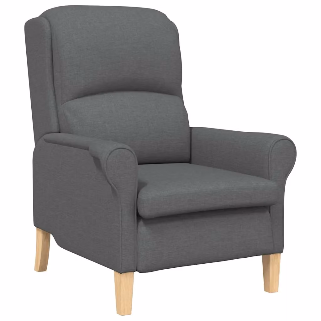 Poltrona moderna vidaXL in tessuto grigio con braccioli L/P/H: 76 x 94 x 102 cm – 2