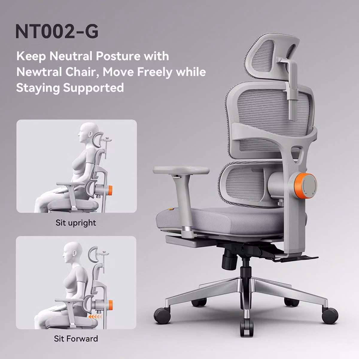Sedia da gaming ergonomica con poggiapiedi - Schienale e supporto lombare regolabili, ideale per il lavoro da casa