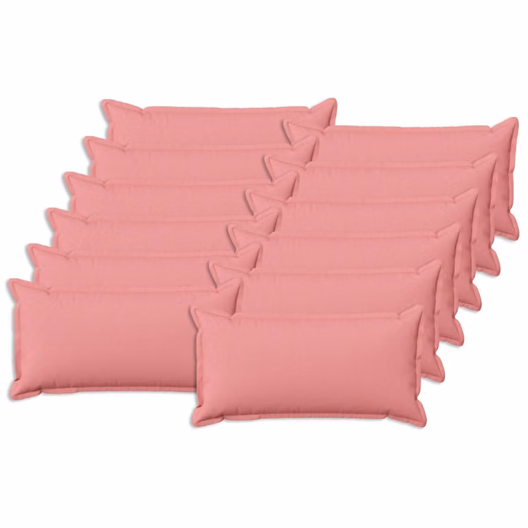 Set di 12 cuscini HOUTEN vidaXL rosa, forma rettangolare, L 80 x P 40 cm