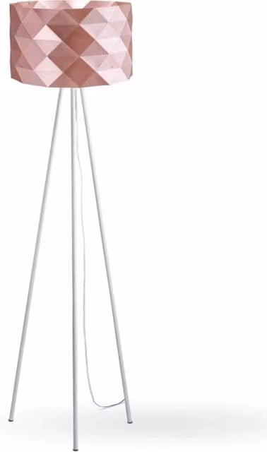Piantana Moderna 3 Piediprisma Polilux ® Pink Metal E Metallo 1 Luce E27